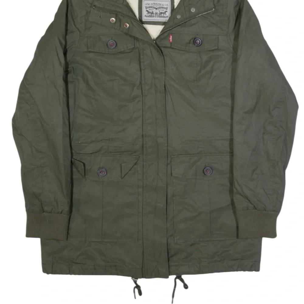 LEVI’s Hooded Parka w/ Faux Fur Trim in Olive Green Size Small — SUPER WARM!!! - Picture 6 of 15